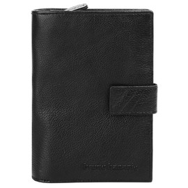 bruno banani 020871 Women's Real Leather Portrait Wallet, Multiple Card Slots, Functional Design, Stylish Accessory, black, Standard size, Classic