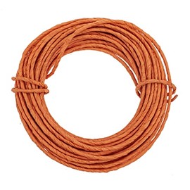 GLOREX 6 1280 232 Paper Wire, 2 mm, Length 10 m, Orange, for Crafts and Binding Arrangements and Wreaths
