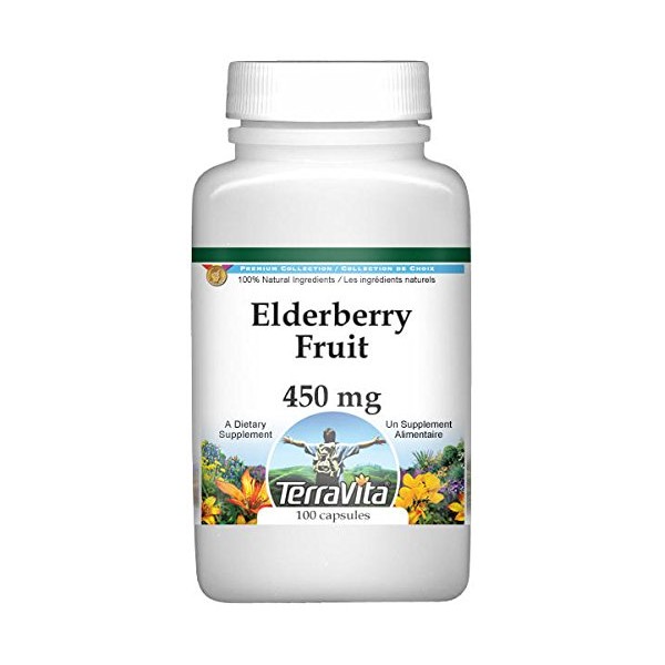 Elderberry Fruit - 450 mg (100 Capsules, ZIN: 520027) - 2 Pack