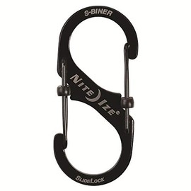 Nite Ize LSB3-01-R6 S-Biner SlideLock Mosquetón de doble bloqueo, tamaño #3, acero inoxidable