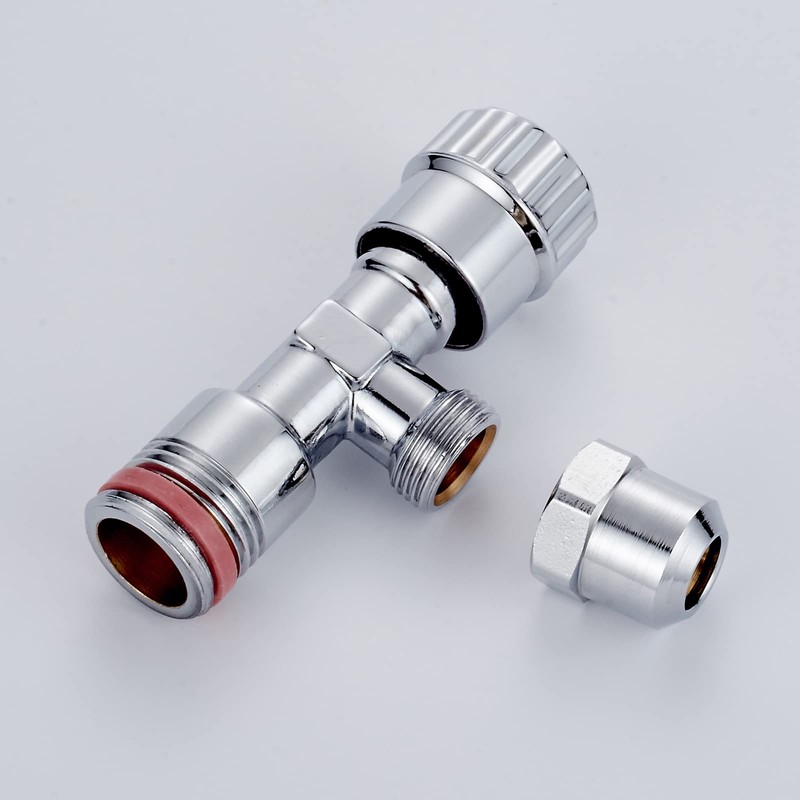 Ibergrif Angle Valve 1/2 Inch Wall Connection, 3/8 Inch Hose