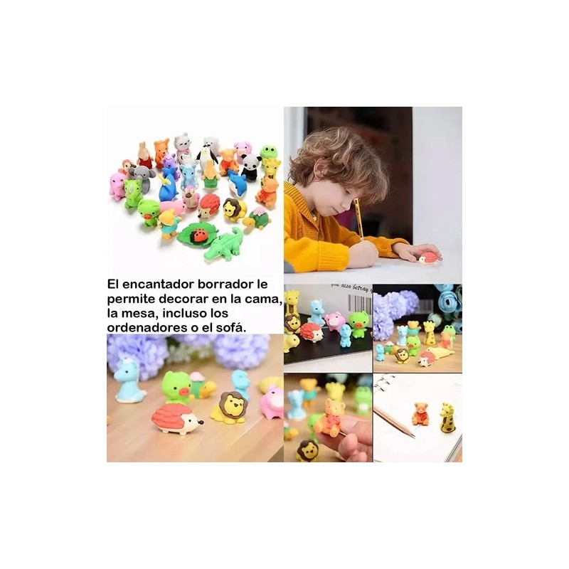100 Gomas De Borrar De Animales, Material Escolar Para Niños