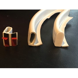 StayDry Systems Collapsible Water Dam (6) - White Rubber Shower Accessory - 72 Inch x 1.25 Inch - Textured Finish