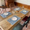 WAZAIGUR Placemats,Easy to Clean Crisscross Woven Vinyl Place Mats Durable