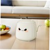 Levemolo Cute Small Desktop Trash Can with Lid Creative Mini