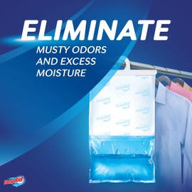 DampRid Fragrance Free Hanging Moisture Absorber, 16 oz., 3 Pack - Eliminates Musty Odors for Fresher Air, Ideal Moisture Absorbers for Closet, 14% More Moisture Absorbing Power*