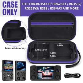 Handheld Game Console Case for RG35XX H/ HRG28XX / RG353V/ RG353VS/ R36S / R36MAX Retroid Pocket Consoles, Holder for Portable Emulator Gaming Player, for Travel Gamers Home Outdoor Storage - Box Only