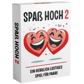 TIPSI Spaß Hoch 2 - Game for Couples for Two | With Funny Tasks & Questions | Couple Gifts for Men, Boyfriend & Girlfriend | Anniversary Gift for Him & Her or Valentine's Day