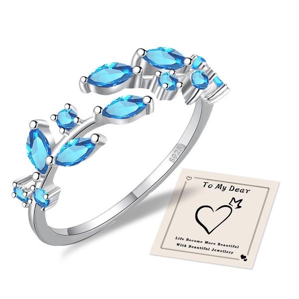 HEEYA Ring Sterling Silver 925 Rings for Women Leaf Branch