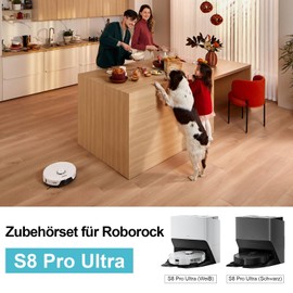 RUKHOOL RUKHOOL Zubeh?r f1r Roborock S8 Pro UItra Ersatzteile Saugroboter Zubeh?rset mit 4 Staubbeutel, 2 Hauptb1rste, 4 Seitenb1rsten, 4 Filter, 1 Reinigungsb1rste, 4 Wischt1cher