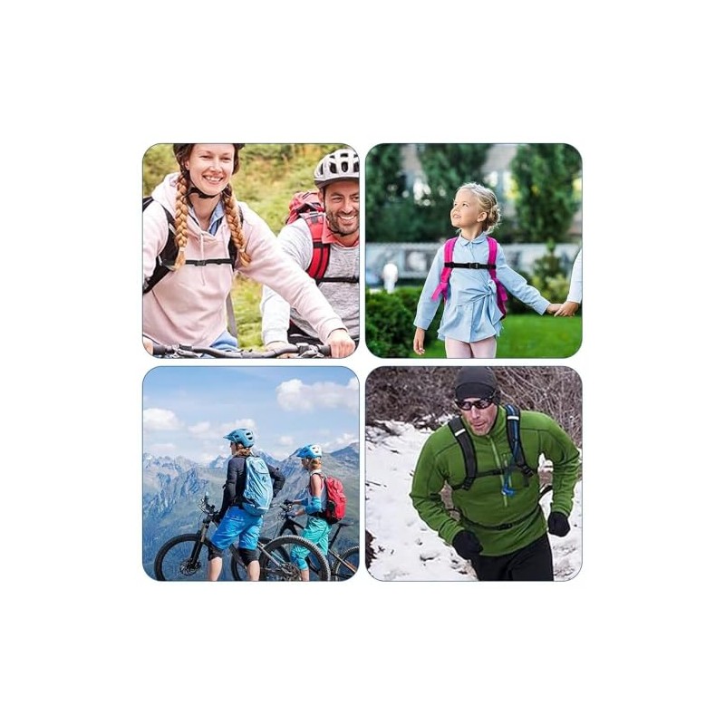 WOLMIK 2 Pair Adjustable Backpack Chest Strap, Quick Release Backpack