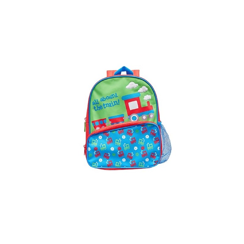 William Lamb All Aboard the Train Backpack with Front Pocket