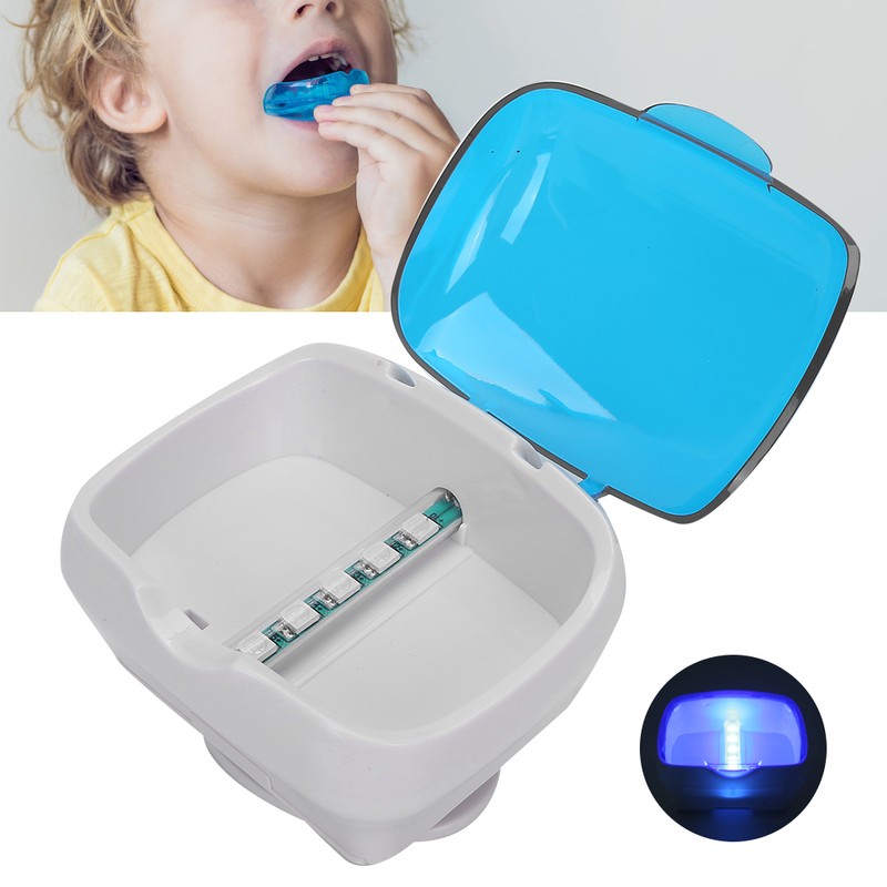 Orthodontic Retainer UV Cleaning Box Portable Denture Ultraviolet Cleaning Box