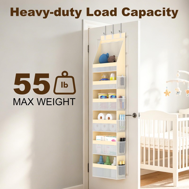 E-PRONSE Over the Door Organizer, 6-Shelf Door Hanging Organizer with