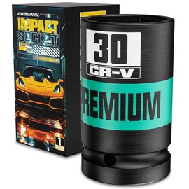 3/4" Drive 6 Point Impact Socket, 30mm Deep Socket, Metric, CR-V, Automotive Maintenance Machinery Manufacturing