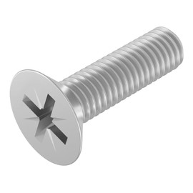 SECCARO Countersunk Screw M2 x 8mm Stainless Steel V2A VA A2 DIN 965 Phillips / PZ Fully Threaded Pack of 20