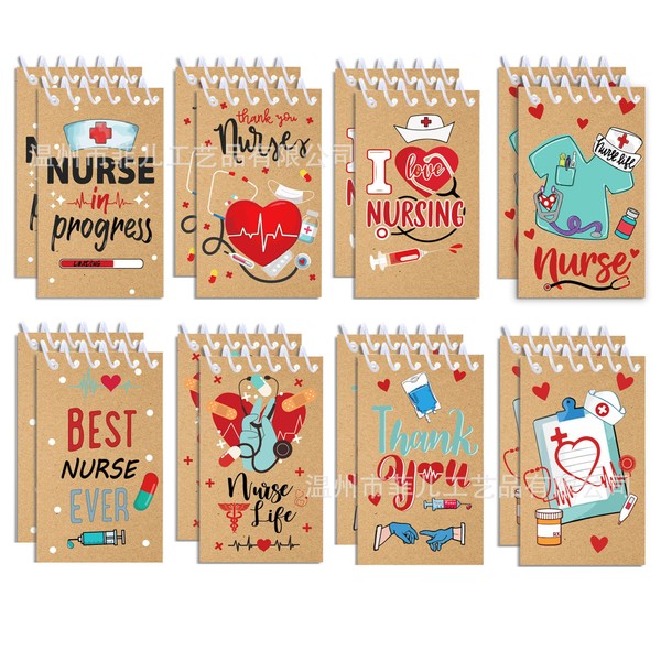 16 Pcs Nurse Memo Note Pads Mini Blank Notepads Spiral