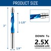 LudoPam Downcut Spiral Flush Trim Router Bit,1/4 Shank Carbide Spiral
