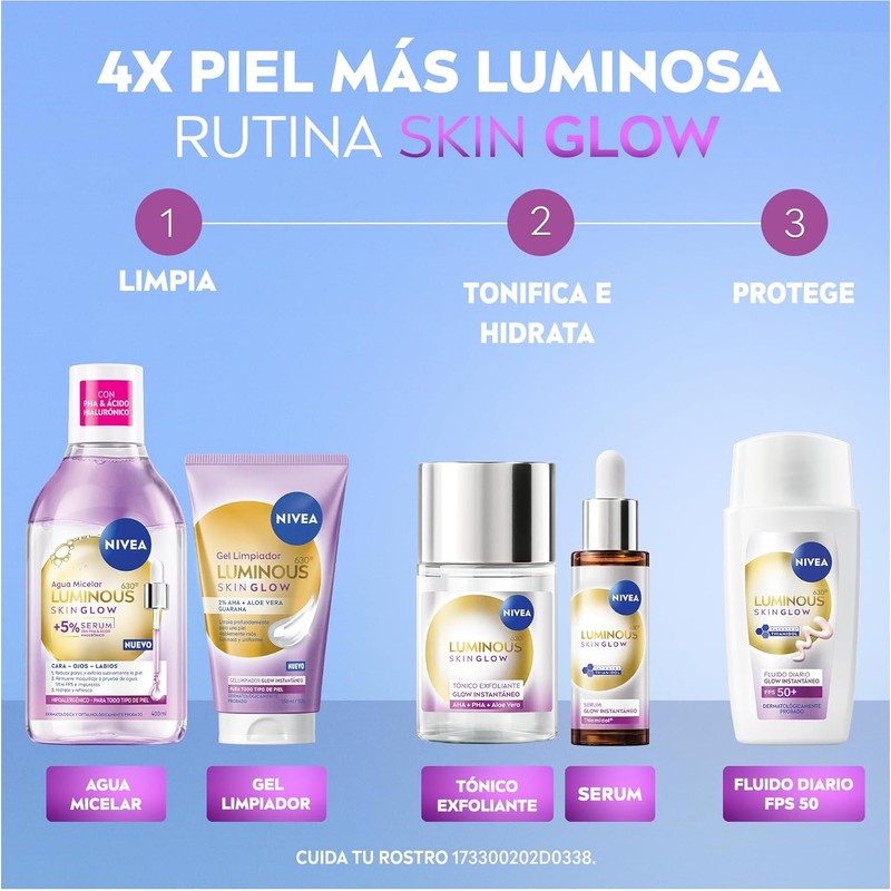 NIVEA Gel Limpiador Luminous 630 Skin Glow 150ml