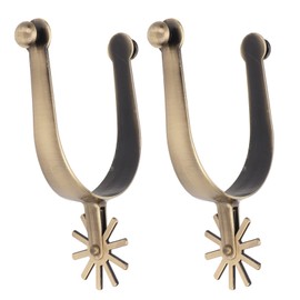 Luqeeg Zinc Alloy Vintage Spurs, Antique Brass Design, Proof Horse Spurs with Gear for Men, Cowboy, Professional Cowboy Spurs, Easy Horse Control, Riding Reminder