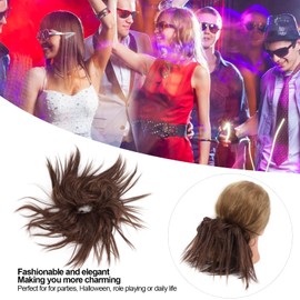 Fluffy Hair Bun, Synthetic Thick Bun, High Temperature Fiber Messy Bun Hair Piece, Curly Hair Bun Scrunchie, Tousled Updo Hair Buns Extension, for Women Girls Daily Wear(A)