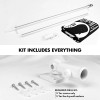 UD_G128 Flag Pole 6 FT Silver Tangle Free & POW