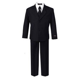 Gino Giovanni Formal Boys Suit from Baby to Teen (3T, Black)