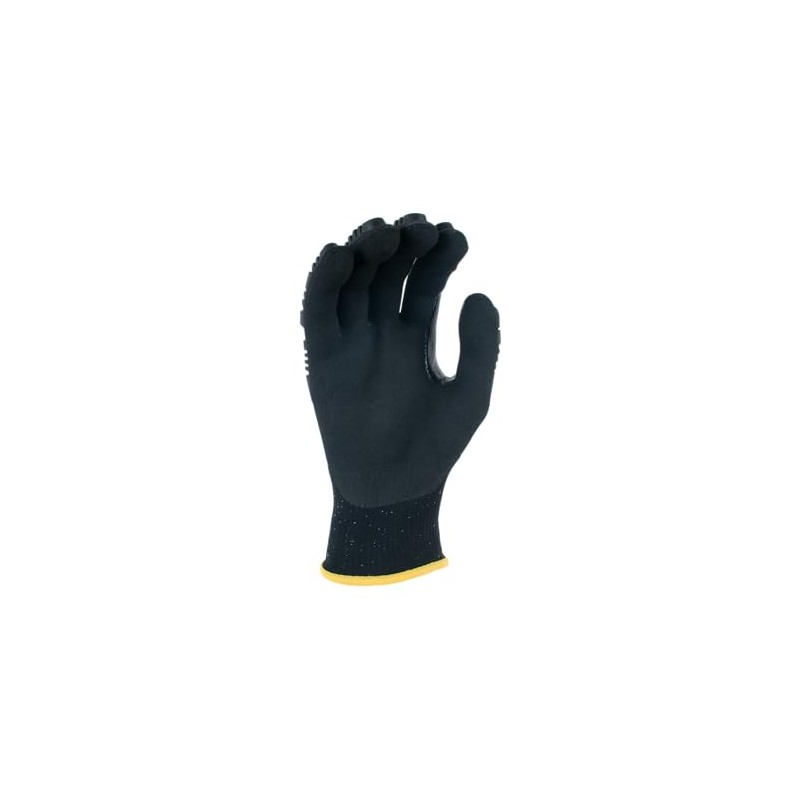 Carhartt Men's Knuckle Guard Nitrile Glove, Black, Large