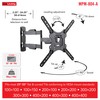 CorLiving Black Metal Full-Motion X-Frame Wall Mount for TVs up