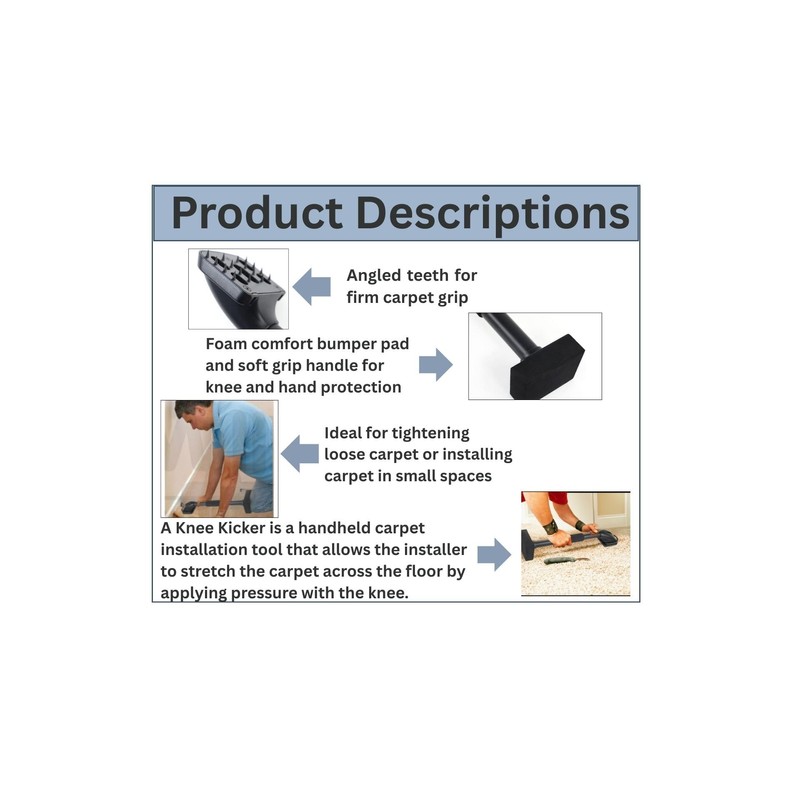 Zimpty ZY457 18 Inch Economy Carpet Stretcher Knee Kicker with