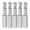 sourcing map 5pcs H8 Hex Screwdriver Bit 1/4" Hex Shank