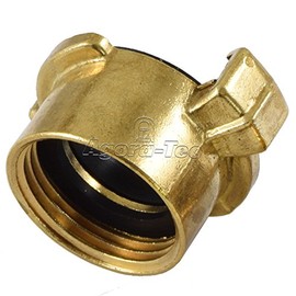 Agora-Tec® Brass Quick Coupling with 1 Inch (30.3 mm) Internal Thread Including Flat Seal Coupling with Quick Release