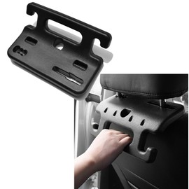 Dewkou 1 PC Car Grab Handles, PVC Safety Grip Handles for Child Elder, Universal Multifunctional Car Headrest Hook for Trucks, SUV, Cars (Black)