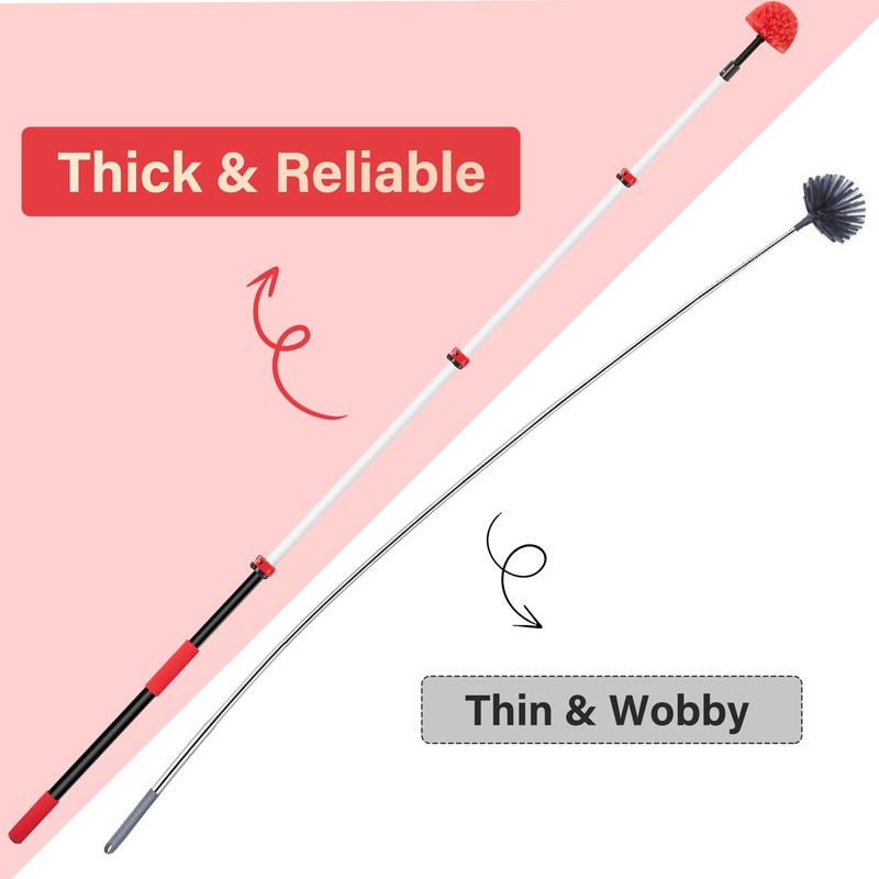5-12 FT Cobweb Duster with Extension Pole, 20 FT High