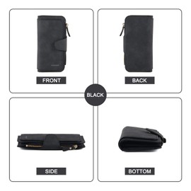 LHHMZ Womens Multiple Card Slots Wallets Ladies Purse Long Bifold Purse Clutch Bags Card Holders Organizer Coin Purse