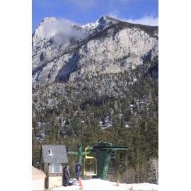ART.COM Stretched Canvas Print Las Vegas Ski and Snowboard Resort, Mt Charleston, Near Las Vegas, Nevada, United States by Natalie Tepper, 12" x 18"
