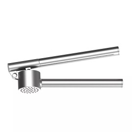 Unbranded Tube Garlic Press Set, Heavy Duty Zinc Alloy Garlic Mincer with Ergonomic Handle