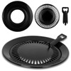 Grill Plate Attachment for Gas Stove Round 32 cm Non-Stick