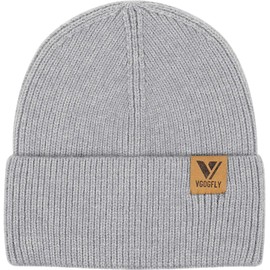 Vgogfly Slouchy Beanie Sombreros de punto para mujer, gorro de invierno suave y cálido gorro de esquí unisex, Gris claro, Medium