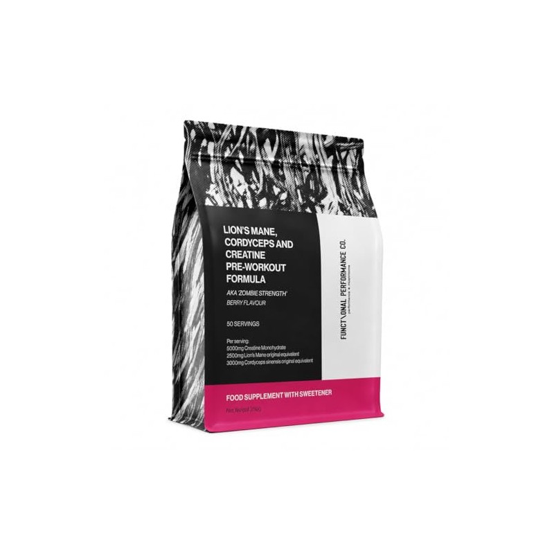 Creatine Monohydrate Powder with Lion's Mane & Cordyceps Mushroom Extracts,