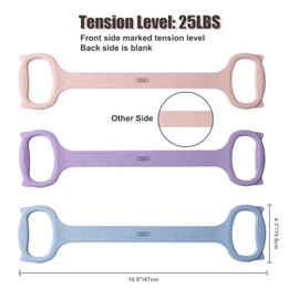 TREKONPEAK Figure 8 Resistance Band for Women, Arm, Shoulder, Back, Leg, Pilates, Yoga Stretching, Chest Expansion, Physical Therapy (3Pcs)