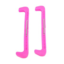 Luocute Ice Skate Guards, 1 Pair Ice Hockey Skate Blade Guards Covers with Spring Adjustable Protective Hockey Skating Blade Walking Covers, Figure Skating Blade Guards Adjustable