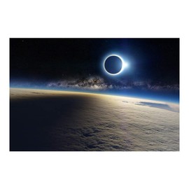 HSE Eclipse Shot Above The Clouds Poster 24X36 Awesome Imagery Milky Way Rare