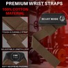 TECEUM Lifting Wrist Straps with Neoprene Padding Support – Brown