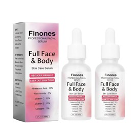 FINONES - Suero vitamínico para la piel, suero FINONES para rostro y cuerpo, 5 en 1, antiarrugas reafirmante, esencia antienvejecimiento,...