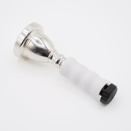 Tuba Mouthpiece, For Practice, Brass Buzz Trainer, 2025, Buzzing, Practice Equipment, Warm-Up, Brass Instrument, BRASS DESIGN (Color: White White)