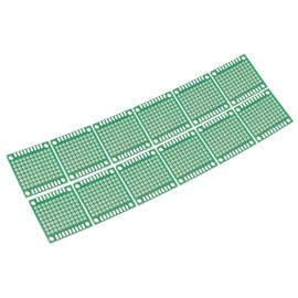 PATIKIL 1.2" x 1.2" PCB Board Circuit, 12 Pcs Single Sided Prototype Solder Boards for DIY Soldering and Electronic Project Circuit Boards Solderable Breadboard, Green