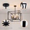UOFUS 6-Light Black Farmhouse Chandelier Geometric Industrial Ceiling Light Fixtures