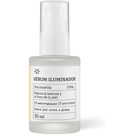 Sérum Iluminador Facial con Niacinamida 10%, Mejora Textura y Tono de Piel, Seborregulador, Antioxidante, para Piel Mixta a Grasa, 30 ml