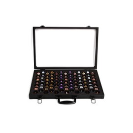 KakapopoTCG Dice Palace (Single-sided Display with Black Casing) - 2in1 Dice Display & Storage Case Storing Dice Sets & Collections DND Dice Metal Stone Resin Dice Bag Box Metal Case TTRPG